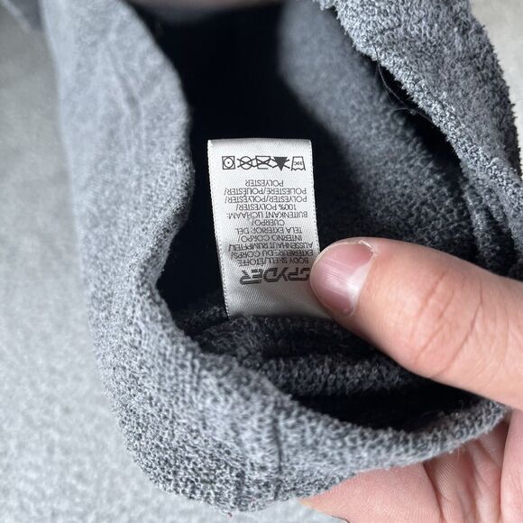 Spyder Men's Ray Half-Zip Pullover Hoodie Gray Size Medium Jacket - Picture 7 of 7